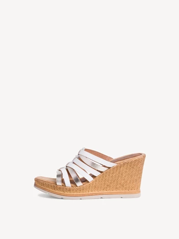 Női Tamaris Sarkú Éktalpú heeled Mule Cipő Barna | FPG-260839