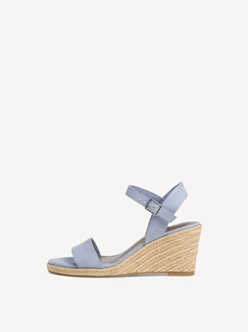 Női Tamaris Sarkú Éktalpú heeled Szandál Kék | OQD-572401