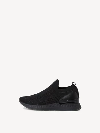 Női Tamaris Slip On Tornacipő Fekete / Szürke | LIE-037458